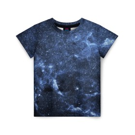 Детская футболка 3D с принтом Безмолвный космос в Новосибирске, 100% гипоаллергенный полиэфир | прямой крой, круглый вырез горловины, длина до линии бедер, чуть спущенное плечо, ткань немного тянется | вселенная | галактика | звёзды | камета | космос | метеориты | метеоры | млечный путь | орбита | планеты | солнечная система