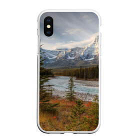 Чехол для iPhone XS Max матовый с принтом Осень в горах в Новосибирске, Силикон | Область печати: задняя сторона чехла, без боковых панелей | горы | лес | осень | пейзаж