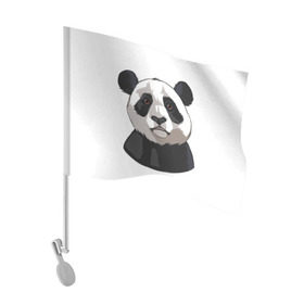 Флаг для автомобиля с принтом Panda в Новосибирске, 100% полиэстер | Размер: 30*21 см | милый | панда