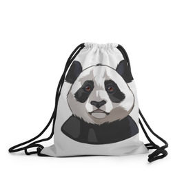 Рюкзак-мешок 3D с принтом Panda в Новосибирске, 100% полиэстер | плотность ткани — 200 г/м2, размер — 35 х 45 см; лямки — толстые шнурки, застежка на шнуровке, без карманов и подкладки | Тематика изображения на принте: милый | панда