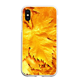 Чехол для iPhone XS Max матовый с принтом Золотая осень в Новосибирске, Силикон | Область печати: задняя сторона чехла, без боковых панелей | жёлтый | золотой | клён | красота | листва | листья | наряд | осень | осина | покров | природа
