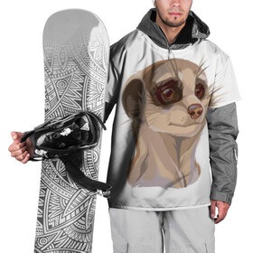 Накидка на куртку 3D с принтом Meerkats в Новосибирске, 100% полиэстер |  | meerkats | животные | милый | сурикат | сурикаты