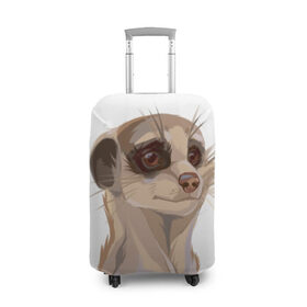 Чехол для чемодана 3D с принтом Meerkats в Новосибирске, 86% полиэфир, 14% спандекс | двустороннее нанесение принта, прорези для ручек и колес | meerkats | животные | милый | сурикат | сурикаты