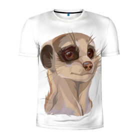 Мужская футболка 3D спортивная с принтом Meerkats в Новосибирске, 100% полиэстер с улучшенными характеристиками | приталенный силуэт, круглая горловина, широкие плечи, сужается к линии бедра | Тематика изображения на принте: meerkats | животные | милый | сурикат | сурикаты