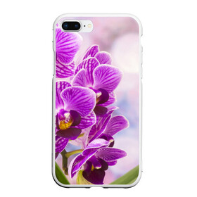 Чехол для iPhone 7Plus/8 Plus матовый с принтом Божественная орхидея в Новосибирске, Силикон | Область печати: задняя сторона чехла, без боковых панелей | Тематика изображения на принте: 8 марта | букет | весна | красота | куст | лето | орхидея | подарок | сиреневый цвет | цветок | шикарный цветочек