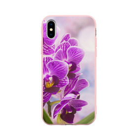 Чехол для Apple iPhone X силиконовый матовый с принтом Божественная орхидея в Новосибирске, Силикон | Печать на задней стороне чехла, без боковой панели | 8 марта | букет | весна | красота | куст | лето | орхидея | подарок | сиреневый цвет | цветок | шикарный цветочек