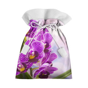 Подарочный 3D мешок с принтом Божественная орхидея в Новосибирске, 100% полиэстер | Размер: 29*39 см | Тематика изображения на принте: 8 марта | букет | весна | красота | куст | лето | орхидея | подарок | сиреневый цвет | цветок | шикарный цветочек