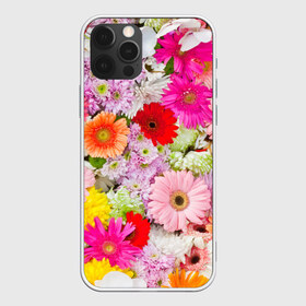 Чехол для iPhone 12 Pro Max с принтом Обилие цветов в Новосибирске, Силикон |  | Тематика изображения на принте: 8 марта | букет | георгина | изобилие | красота | куст | лето | обилие | петунья | подснежник | полевые | разные цветы | роза | ромашка | тюльпан | хризантема | цветочек | цветы