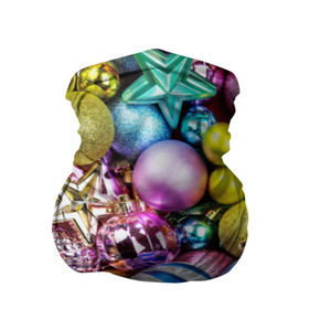 Бандана-труба 3D с принтом Новый год в Новосибирске, 100% полиэстер, ткань с особыми свойствами — Activecool | плотность 150‒180 г/м2; хорошо тянется, но сохраняет форму | елочные | игрушки | новогодний | разноцветный | рождество | украшения