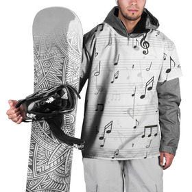 Накидка на куртку 3D с принтом ноты в Новосибирске, 100% полиэстер |  | музыка | ноты | струны
