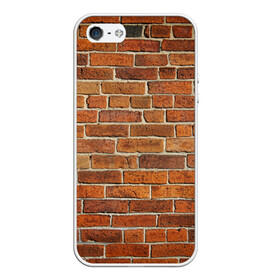 Чехол для iPhone 5/5S матовый с принтом Кирпичи в Новосибирске, Силикон | Область печати: задняя сторона чехла, без боковых панелей | бетон | камень | кирпич | мощь | стена | строительство | стройка | цемент