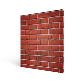 Холст квадратный с принтом Красный кирпич в Новосибирске, 100% ПВХ |  | Тематика изображения на принте: бетон | камень | кирпич | мощь | стена | строительство | стройка | цемент