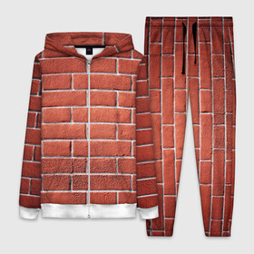 Женский костюм 3D с принтом Красный кирпич в Новосибирске,  |  | бетон | камень | кирпич | мощь | стена | строительство | стройка | цемент