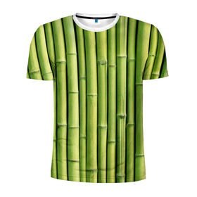 Мужская футболка 3D спортивная с принтом Бамбук в Новосибирске, 100% полиэстер с улучшенными характеристиками | приталенный силуэт, круглая горловина, широкие плечи, сужается к линии бедра | бамбук | дерево | джунгли | кустарник | надёжность | прочность | стена