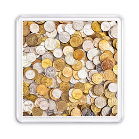 Магнит 55*55 с принтом Российские монетки в Новосибирске, Пластик | Размер: 65*65 мм; Размер печати: 55*55 мм | money | валюта | деньги | копейка | лавэ | мелочёвка | мелочь | монетки | монеты | россия | рубль | филки