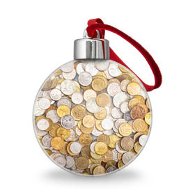 Ёлочный шар с принтом Российские монетки в Новосибирске, Пластик | Диаметр: 77 мм | money | валюта | деньги | копейка | лавэ | мелочёвка | мелочь | монетки | монеты | россия | рубль | филки