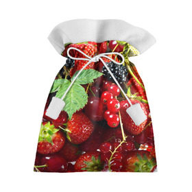 Подарочный 3D мешок с принтом Любимые ягоды в Новосибирске, 100% полиэстер | Размер: 29*39 см | Тематика изображения на принте: вкусно | голубика | дача | деревня | ежевика | зелень | клубника | малина | огород | полезно | сад | смородина | сок | фрукты | черника | шиповник | ягоды