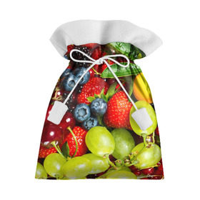 Подарочный 3D мешок с принтом Вкусные ягоды в Новосибирске, 100% полиэстер | Размер: 29*39 см | Тематика изображения на принте: виноград | вкусно | голубика | дача | деревня | ежевика | клубника | малина | огород | полезно | рябина | сад | смородина | сок | фрукты | черника | ягоды