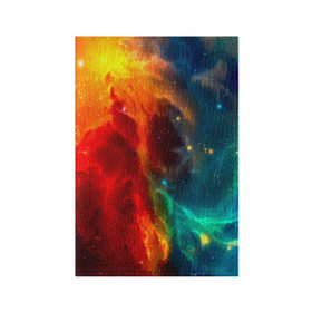 Обложка для паспорта матовая кожа с принтом Atlantis nebula в Новосибирске, натуральная матовая кожа | размер 19,3 х 13,7 см; прозрачные пластиковые крепления | Тематика изображения на принте: вселенная | звезды | космос