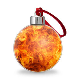 Ёлочный шар с принтом Огонь в Новосибирске, Пластик | Диаметр: 77 мм | ад | взрыв | вспышка | пламя | пожар