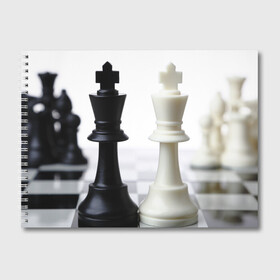 Альбом для рисования с принтом Шахматы в Новосибирске, 100% бумага
 | матовая бумага, плотность 200 мг. | белая | черная | шахматы