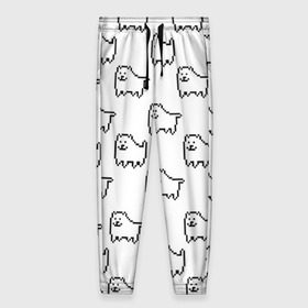 Женские брюки 3D с принтом Undertale Annoying dog white в Новосибирске, полиэстер 100% | прямой крой, два кармана без застежек по бокам, с мягкой трикотажной резинкой на поясе и по низу штанин. В поясе для дополнительного комфорта — широкие завязки | 8 bit | annoying dog | dog | pixel art | undertale | white
