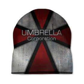 Шапка 3D с принтом Umbrella corps в Новосибирске, 100% полиэстер | универсальный размер, печать по всей поверхности изделия | resident evil | вирус | зомби