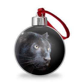 Ёлочный шар с принтом Пантера в Новосибирске, Пластик | Диаметр: 77 мм | дикая кошка | добыча | животные | ловкость | охота | пантера | сила | скорость | смекалка | хитрость | хищник