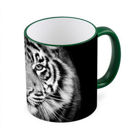 Кружка 3D с принтом Красавец тигр в Новосибирске, керамика | ёмкость 330 мл | джунгли | дикая кошка | животные | зверь | король | кровь | мясо | опасность | охотник | тигр | хищник | царь | цирк