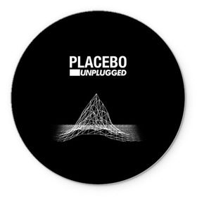 Коврик круглый с принтом Placebo в Новосибирске, резина и полиэстер | круглая форма, изображение наносится на всю лицевую часть | placebo | брайан молко | молко | плацебо | плейсибо | плэйсибо
