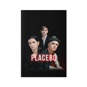 Обложка для паспорта матовая кожа с принтом Placebo группа в Новосибирске, натуральная матовая кожа | размер 19,3 х 13,7 см; прозрачные пластиковые крепления | Тематика изображения на принте: placebo | брайан молко | молко | плацебо | плейсибо | плэйсибо