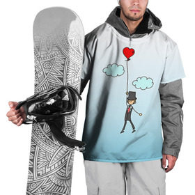 Накидка на куртку 3D с принтом Жених на шарике в Новосибирске, 100% полиэстер |  | 14 февраля | день святого валентина | для двоих | для жениха | для мужа | жених | любовь | молодожены | муж | свадьба