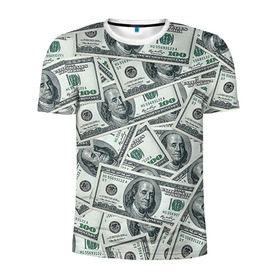 Мужская футболка 3D спортивная с принтом Банкноты в Новосибирске, 100% полиэстер с улучшенными характеристиками | приталенный силуэт, круглая горловина, широкие плечи, сужается к линии бедра | dollars | swag | бабло | банкноты | деньги | доллары | кеш | сваг | свег | свэг