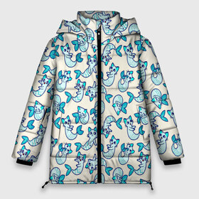 Женская зимняя куртка 3D с принтом Которыб в Новосибирске, верх — 100% полиэстер; подкладка — 100% полиэстер; утеплитель — 100% полиэстер | длина ниже бедра, силуэт Оверсайз. Есть воротник-стойка, отстегивающийся капюшон и ветрозащитная планка. 

Боковые карманы с листочкой на кнопках и внутренний карман на молнии | котики | милые | паттерн