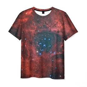 Мужская футболка 3D с принтом Галактика в Новосибирске, 100% полиэфир | прямой крой, круглый вырез горловины, длина до линии бедер | вселенная | галактика | звёзды | комета | космос | метеориты | метеоры | млечный путь | орбита | планеты | солнечная система