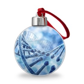Ёлочный шар с принтом Молекула ДНК в Новосибирске, Пластик | Диаметр: 77 мм | dna | биохимия | внешность | ген | генетика | днк | молекула | наследственность | спираль | способности | структура | характер | черты