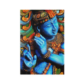 Обложка для паспорта матовая кожа с принтом Индия в Новосибирске, натуральная матовая кожа | размер 19,3 х 13,7 см; прозрачные пластиковые крепления | Тематика изображения на принте: богиня | индия | новая | хинди | цветная