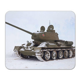 Коврик прямоугольный с принтом Танк т34-85 в Новосибирске, натуральный каучук | размер 230 х 185 мм; запечатка лицевой стороны | 34 85 | армия | танк