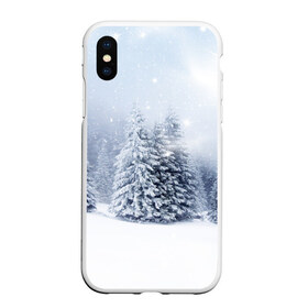 Чехол для iPhone XS Max матовый с принтом Зимняя пора в Новосибирске, Силикон | Область печати: задняя сторона чехла, без боковых панелей | Тематика изображения на принте: вьюга | горы | зима | лес | метель | мороз | пейзаж | пурга | снег | снегопад | сосулька | стужа | сугроб | холод