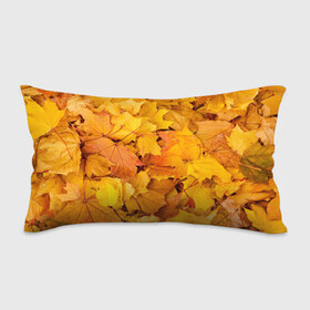 Подушка 3D антистресс с принтом Золотая листва в Новосибирске, наволочка — 100% полиэстер, наполнитель — вспененный полистирол | состоит из подушки и наволочки на молнии | жёлтый осень | золото | листья