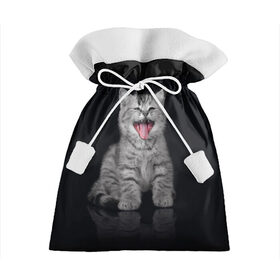 Подарочный 3D мешок с принтом Котёнок в Новосибирске, 100% полиэстер | Размер: 29*39 см | киса | киска | котёнок | котик | котяра | кошак | кошка | маленький | милый | мяу | няша | пушистый | сладкий | смешной | хороший