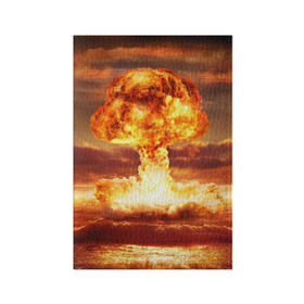 Обложка для паспорта матовая кожа с принтом Атомный взрыв в Новосибирске, натуральная матовая кожа | размер 19,3 х 13,7 см; прозрачные пластиковые крепления | агрессия | атомный взрыв | водородная бомба | вспышка | гриб | огонь | пламя | ударная волна | уничтожение | урон | ядерный удар