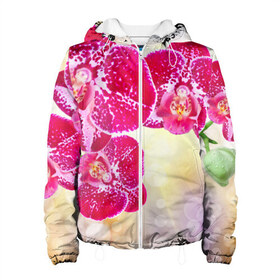 Женская куртка 3D с принтом Красивые цветы в Новосибирске, ткань верха — 100% полиэстер, подклад — флис | прямой крой, подол и капюшон оформлены резинкой с фиксаторами, два кармана без застежек по бокам, один большой потайной карман на груди. Карман на груди застегивается на липучку | божественный | букет | великолепный | восхитительный | душистый аромат | красивый | красота | невероятный | неописуемый | приятный запах | растение | фауна | цветок | цветы | шикарный