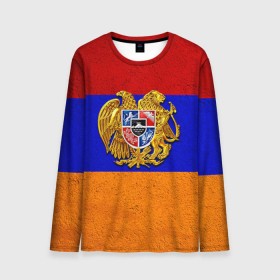 Мужской лонгслив 3D с принтом Армения в Новосибирске, 100% полиэстер | длинные рукава, круглый вырез горловины, полуприлегающий силуэт | армения | армянин | армянский | национальный | нация | флаг | флаги