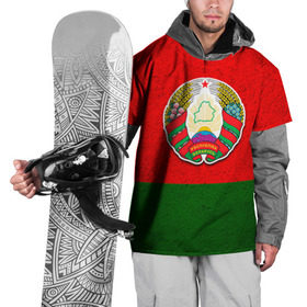Накидка на куртку 3D с принтом Белоруссия в Новосибирске, 100% полиэстер |  | беларус | беларусь | белорус | белоруссия | белорусский | национальный | нация | флаг | флаги