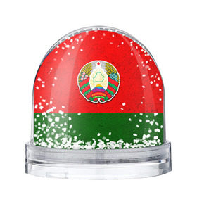 Водяной шар с принтом Белоруссия в Новосибирске, Пластик | Изображение внутри шара печатается на глянцевой фотобумаге с двух сторон | беларус | беларусь | белорус | белоруссия | белорусский | национальный | нация | флаг | флаги