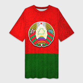 Платье-футболка 3D с принтом Белоруссия в Новосибирске,  |  | беларус | беларусь | белорус | белоруссия | белорусский | национальный | нация | флаг | флаги