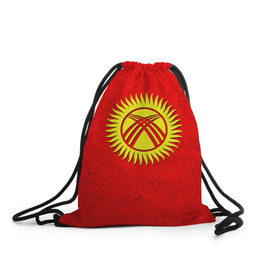 Рюкзак-мешок 3D с принтом Киргизия в Новосибирске, 100% полиэстер | плотность ткани — 200 г/м2, размер — 35 х 45 см; лямки — толстые шнурки, застежка на шнуровке, без карманов и подкладки | киргиз | киргизия | киргизский | кыргызстан | национальный | нация | флаг | флаги
