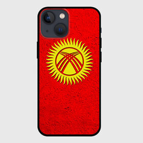 Чехол для iPhone 13 mini с принтом Киргизия в Новосибирске,  |  | киргиз | киргизия | киргизский | кыргызстан | национальный | нация | флаг | флаги