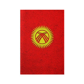 Обложка для паспорта матовая кожа с принтом Киргизия в Новосибирске, натуральная матовая кожа | размер 19,3 х 13,7 см; прозрачные пластиковые крепления | киргиз | киргизия | киргизский | кыргызстан | национальный | нация | флаг | флаги